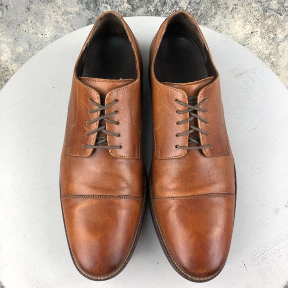 Cole Haan Men\'s Size 11M Benton II Brown Leather Cap Toe Oxfords Dress Shoes main image 14